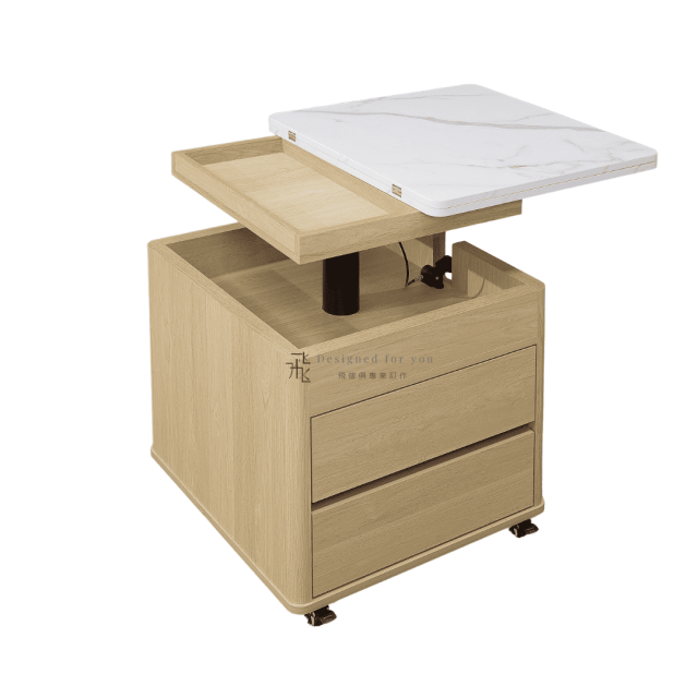 A308-01 萊特2尺無段升降移動茶几