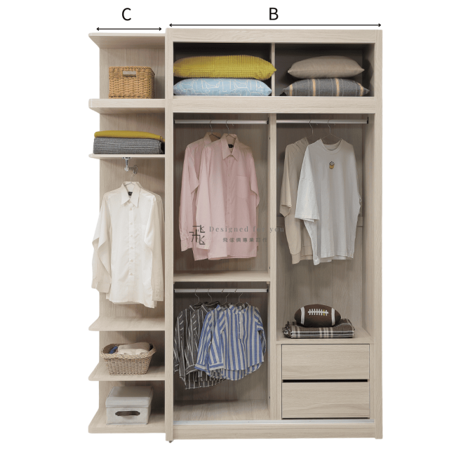 A43-01 萊米克推門衣櫥