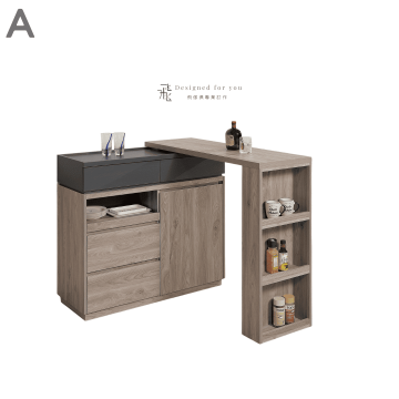 A420 4尺伸縮餐櫃桌組