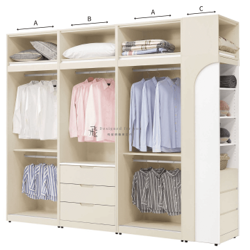 B202-5 萊拉組合式推門衣櫃