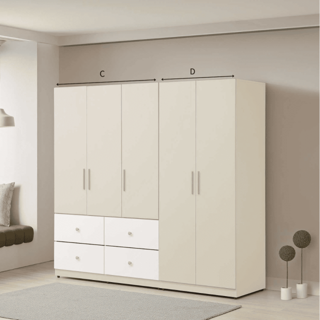 B212-5 妮娜組合式開門衣櫃