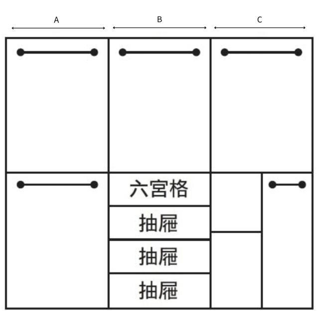 B215-5 燕麥組合式開門衣櫃
