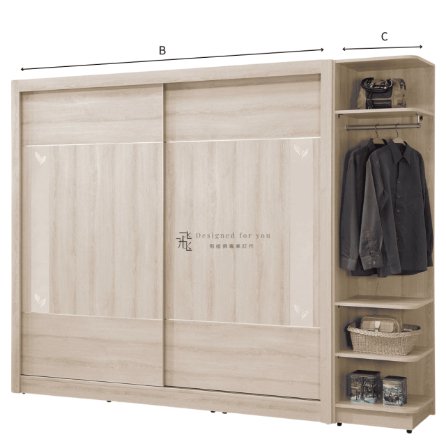 B229-4 維娜推門衣櫃