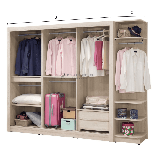 B229-4 維娜推門衣櫃