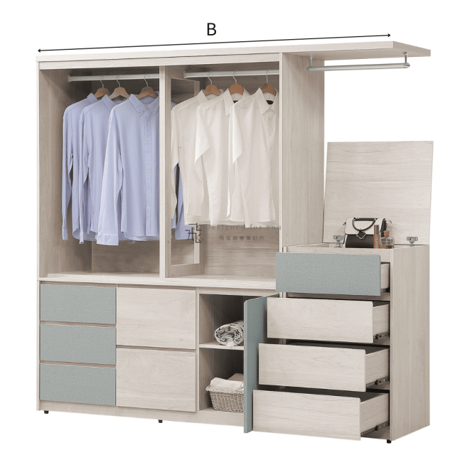 B246-2 拉蒂亞推門衣櫃