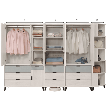 B247-6 拉蒂亞組合式開門衣櫃