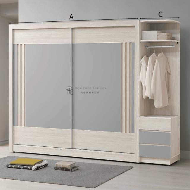 B251-2 海倫娜推門衣櫃