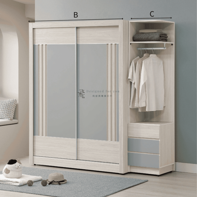 B251-2 海倫娜推門衣櫃