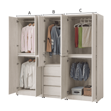 B257-2 菲洵組合式開門衣櫃