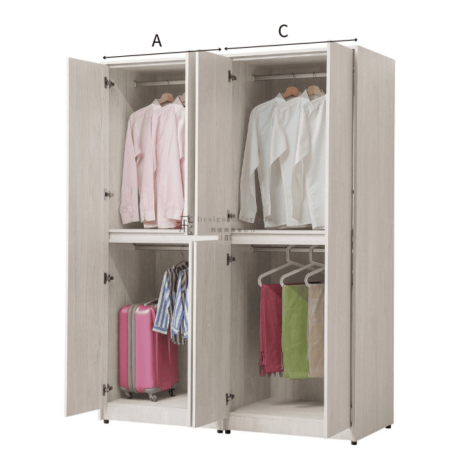 B257-2 菲洵組合式開門衣櫃