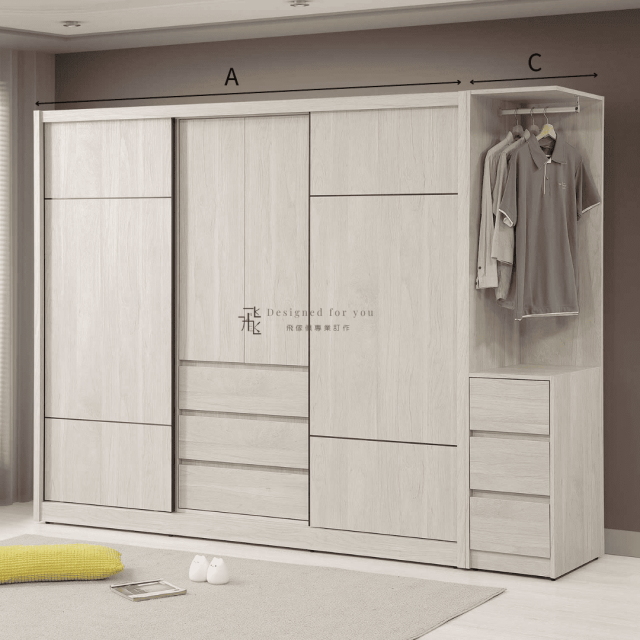B261-2 菲洵推門衣櫃