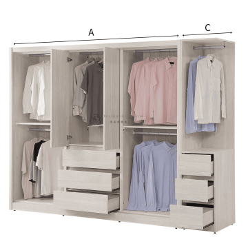 B261-2 菲洵推門衣櫃