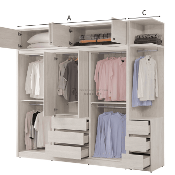 B262-2 菲洵推門衣櫃