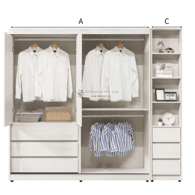 B268-2 蘿拉推門衣櫃