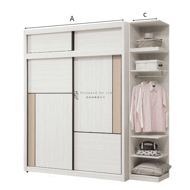 B291-3 洛蒂推門衣櫃