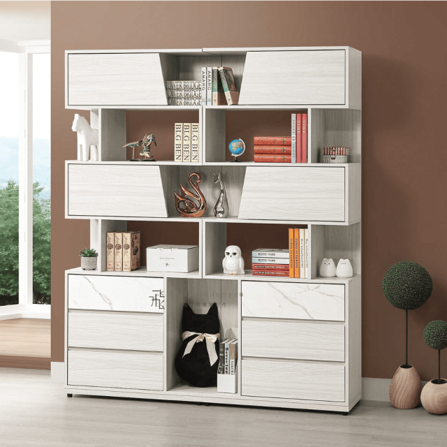 B709 蘿拉展示書櫃(抽左)