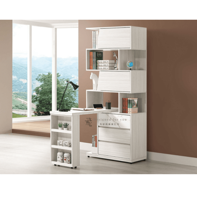 B710-2 蘿拉4尺組合書桌櫃（抽右.全組）