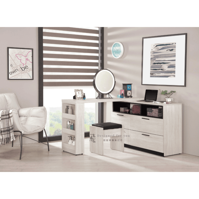 B719 伊凡卡4.32尺組合書桌(含椅)