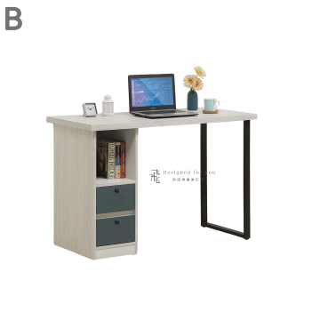 B724 白雲木雙色書桌