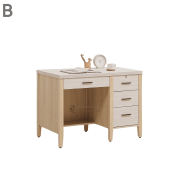 B753 白雲木雙色書桌