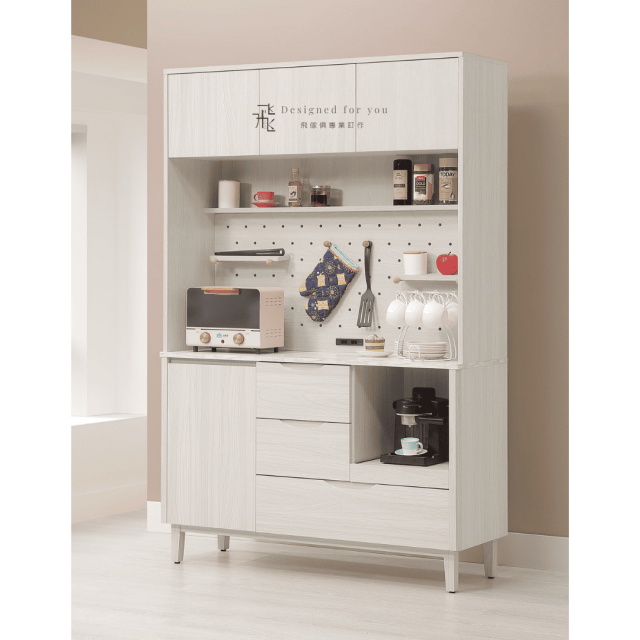 B824-4  蓁妮4尺餐櫃(上+下)