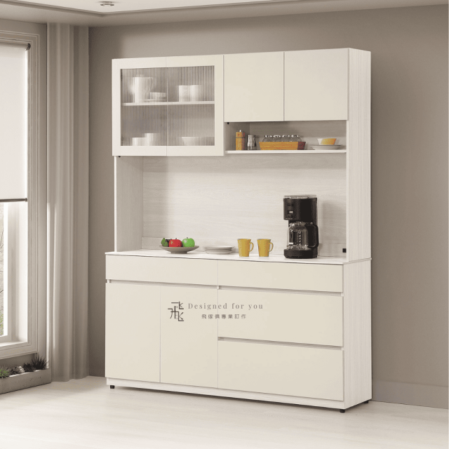 B832-4  燕麥5.3尺岩板餐櫃(上+下)