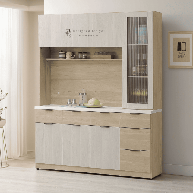 B838-2 庫克5.3尺餐櫃(上+下)