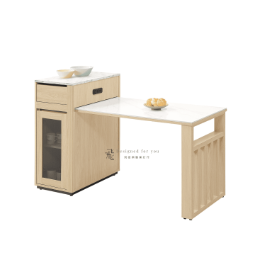 B839-8 優悅4.2尺伸縮中島岩板餐桌櫃