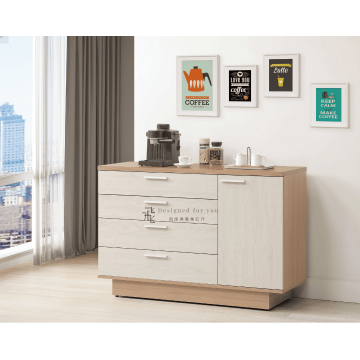 B859-4 喬圓4尺木面收納櫃