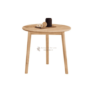 B885-3 雅莉2.6尺實木圓桌