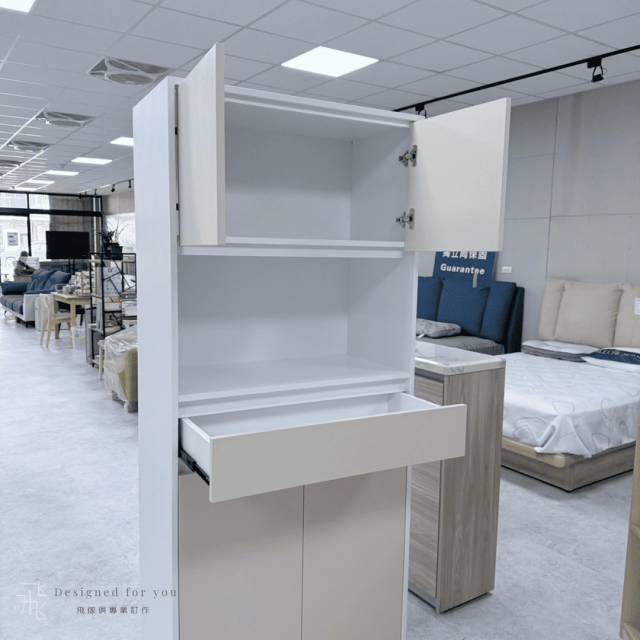 O010 奶茶2.7尺中空鞋櫃