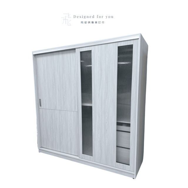 O012 白榆木6.5尺推門衣櫃