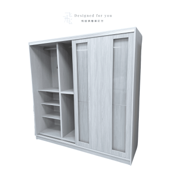 O012 白榆木6.5尺推門衣櫃