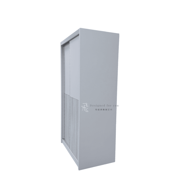 O019 北歐霧白推門衣櫃